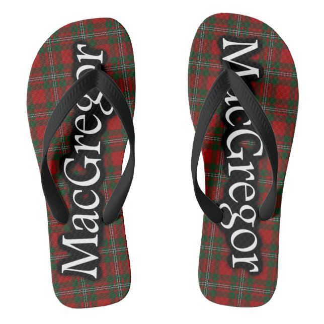 Chinelos Flop Flop Flop do Clã Escocês MacGregor Tartan (Pé da cama)