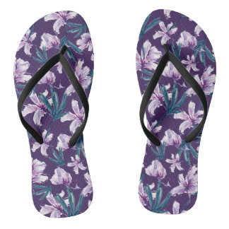 Chinelos Flor Bliss em Roxo Escuro