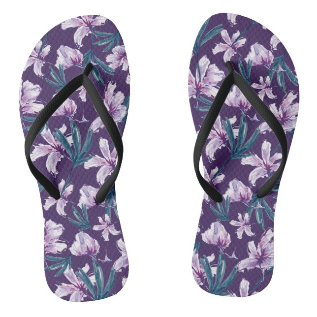 Chinelos Flor Bliss em Roxo Escuro (Pé da cama)
