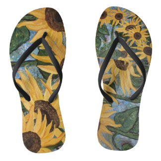 Chinelos Flor de Sacudir de girassol