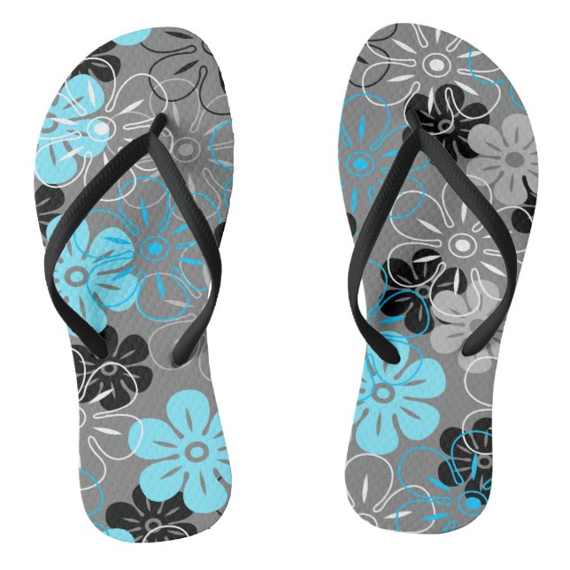 Chinelos Flor Rain Havaiano Retro Floral (Pé da cama)