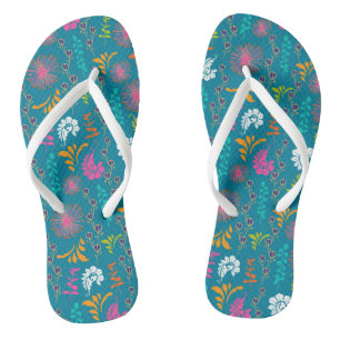 Chinelos Florais de Verão