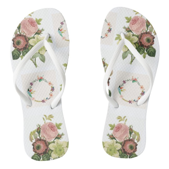 Chinelos Floral (Pé da cama)