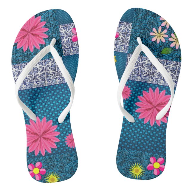 Chinelos Floral (Pé da cama)