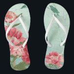 Chinelos Floral Charmoso Retro Damas de Honra Vestido de No<br><div class="desc">Sapatos de Damas de Honra, Dama de Honra para casamentos ao ar livre, no jardim ou na praia. Sem machucar os pés e define o tom para todo o casamento. Peônias estilizadas modernas e bonitas em cores vivas e frescas, especialmente perfeitas para casamentos de primavera ou verão. Este Conjunto ou...</div>