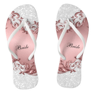 Chinelos Floral e Confetti, de cor rosa, metálico   Casame