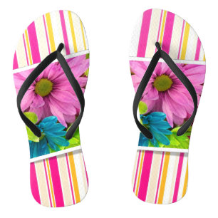 Chinelos Floral Stripe