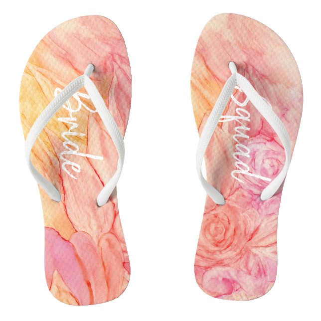 Chinelos Flores Flip-Flops Flip-Flops De Bridesmaid (Pé da cama)
