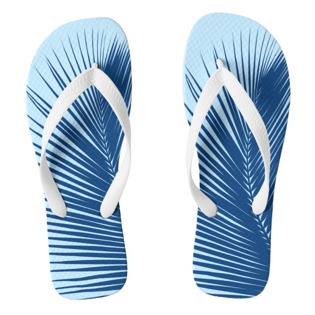 Chinelos Folha de palmeira - cobalto e azul celeste (Pé da cama)