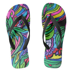 Chinelos folha-o sozinho Sacudir Slip-On, flops