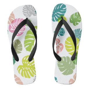 Chinelos Folhas Tropicais Multicor