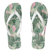 Folhas Tropicais Verdes e Rosa | Parabéns P