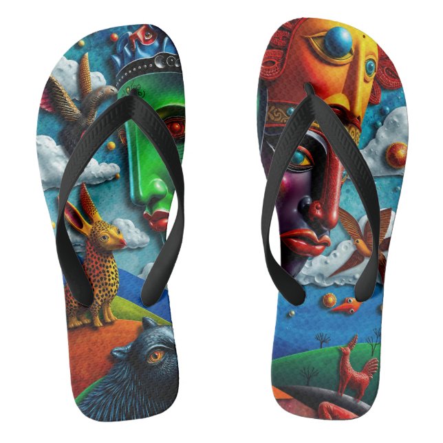 Chinelos full color 3D (Pé da cama)