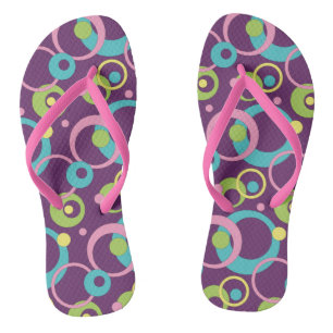 Chinelos Funky Purple Circles
