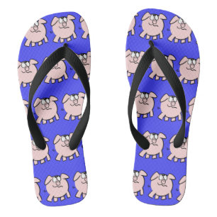 Chinelos Funny 2 Cartoon Pig Choose Color Men Flip Flop