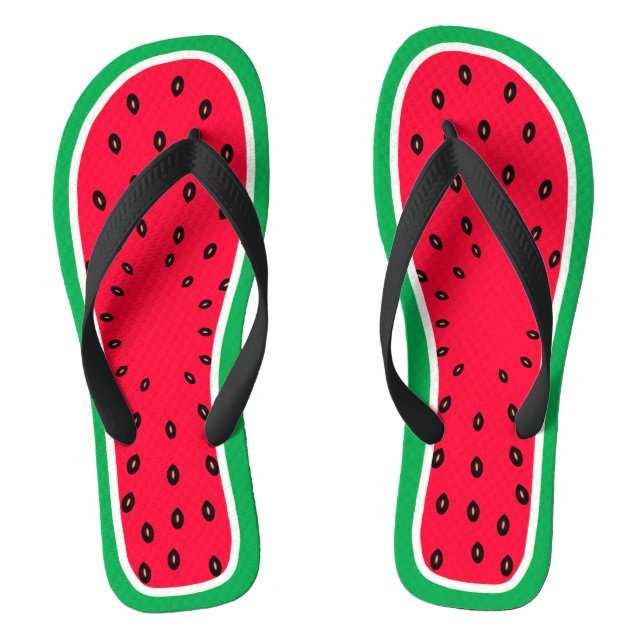 Chinelos Funny Watermelon Slice Slice Summer Fruta (Pé da cama)