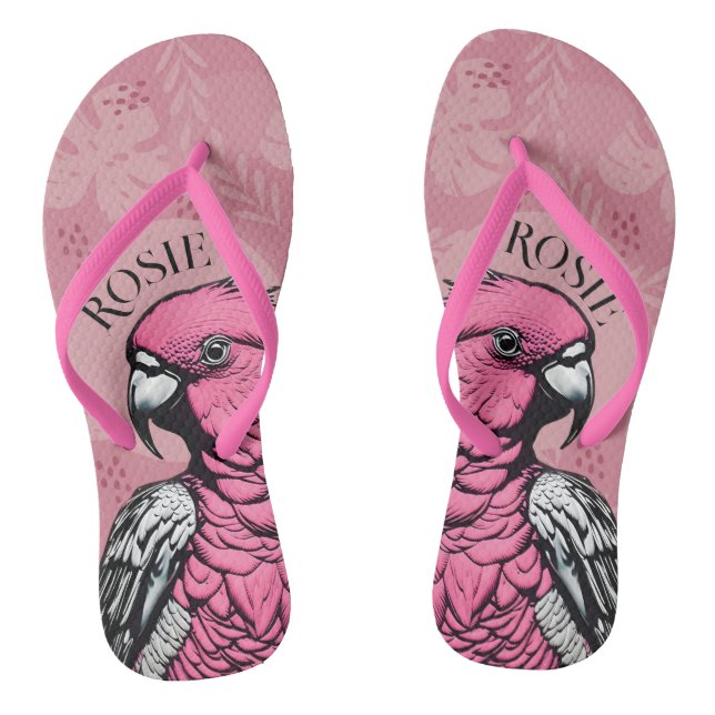 Chinelos Galah Rosa (Pé da cama)