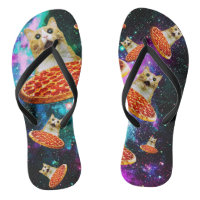 Gato de pizza espacial engraçado