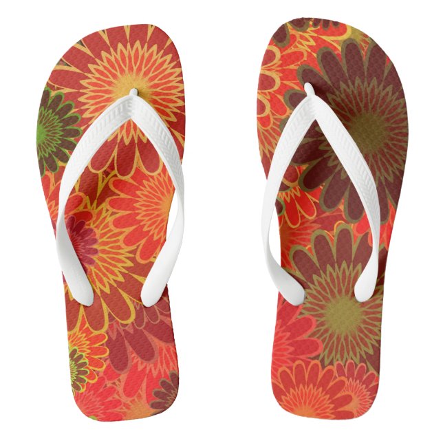 Chinelos Girassóis Vermelhos de Verão (Pé da cama)