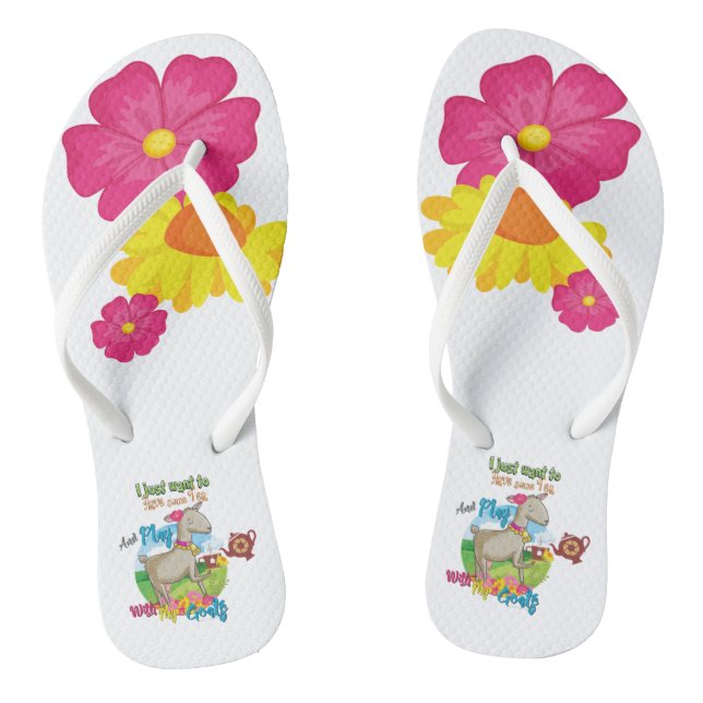 Chinelos GOTA | Só Quero Brincar Com Caprinos (Pé da cama)