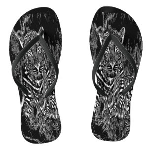 Chinelos Grandes modelos de gatos: Leopard Laze 01-02