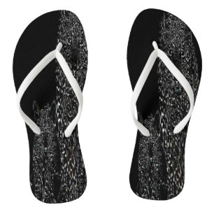 Chinelos Grandes modelos de gatos: Leopardo e cubo de neve 