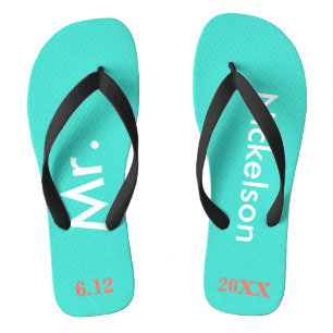 Chinelos Groom Turquoise Blue