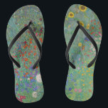 Chinelos Gustav Klimt - Jardim do País com Girassóis<br><div class="desc">Jardim do País com Girassóis/Jardim de Fazenda com Girassóis - Gustav Klimt em 1905-1906</div>