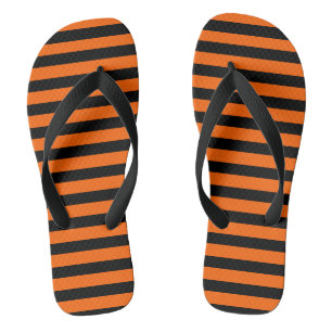 Chinelos Halloween Preto & Laranja
