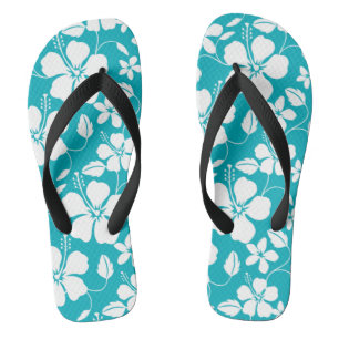 CHINELOS HAWAIIAN HULA (HIBISCUS) TEAL