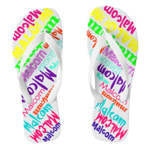 Chinelos Hi Top Sneakers Nome Personalizado em cores