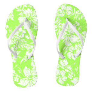 Chinelos Hibiscus Pareau aflita Vintage Havaiana