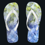 Chinelos Hortênsias<br><div class="desc">hortênsias azuis roxas e verdes divertidas e românticas - foto do meu jardim</div>