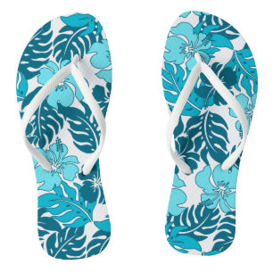 Chinelos Huakini Bay Havaiano Hibiscus Vintage Floral