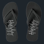 Chinelos Hubby com a Tipografia Silver Foil<br><div class="desc">Chinelos Hubby com a Tipografia Dourada de Prata</div>