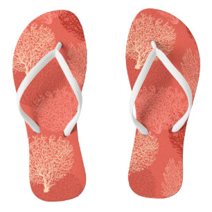 Chinelos Impressão de Coral do Ventilador, Sombras de Lara