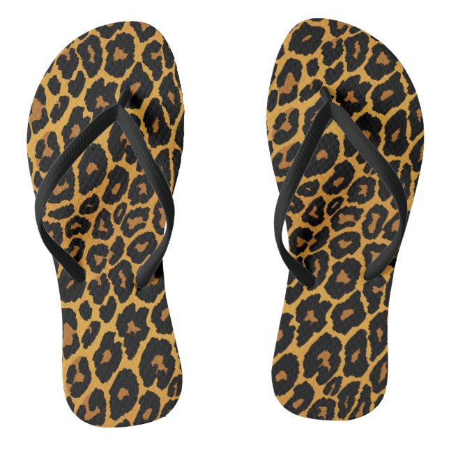Chinelos Impressão de leopardo com gradiente dourado (Pé da cama)