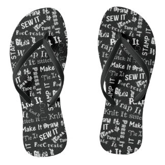 Chinelos Impressão de Tipografia de Artesanatos de Criadore