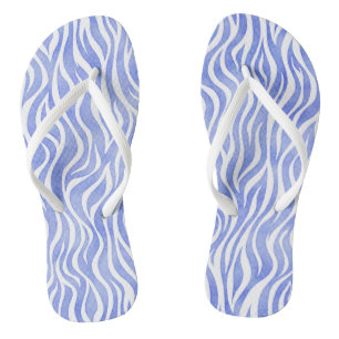 Chinelos Impressão de Zebra com Cor Azul de Densidade