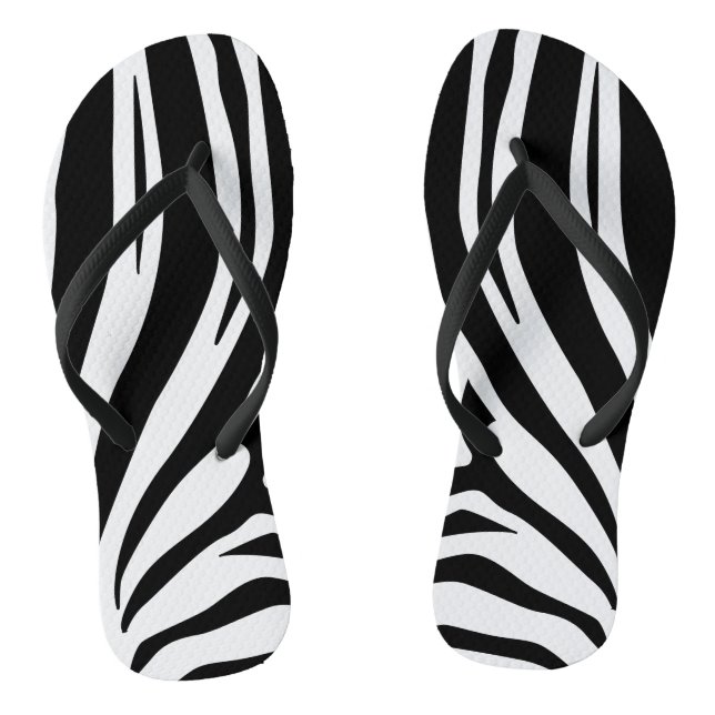Chinelos Impressão de zebra personalizável (Pé da cama)