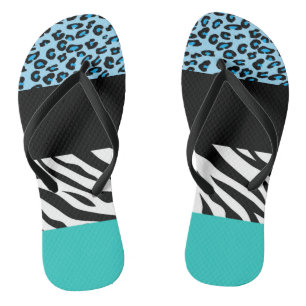 Chinelos Impressão Leopardo, Impressão Zebra, Impressão Ani