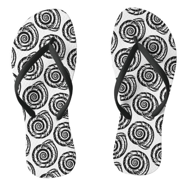 Chinelos Impressão, Preto e Branco do Bloco de Espiral (Pé da cama)