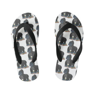 Chinelos Infantis A ilustração de desenhos animados de gorila, um 