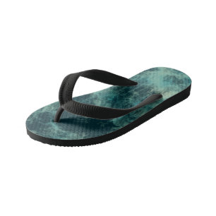 Chinelos Infantis Abstrato Teal