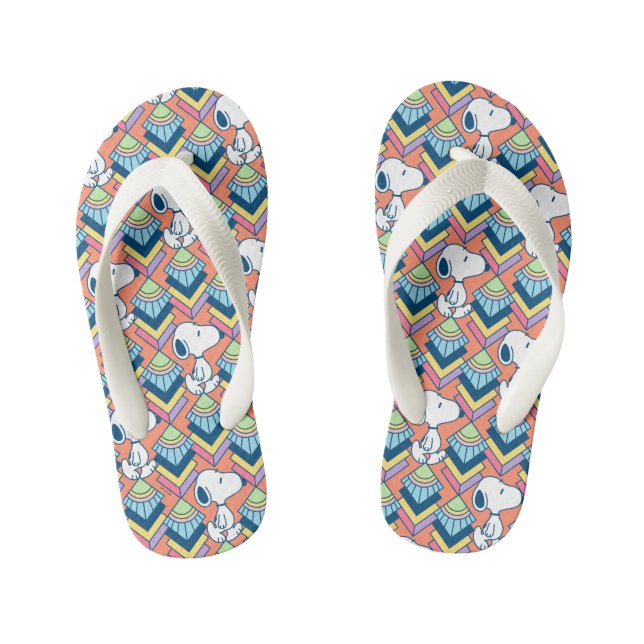 Chinelos Infantis Amendoins | Padrão de Sonhos de Deco Snoopy (Pé da cama)