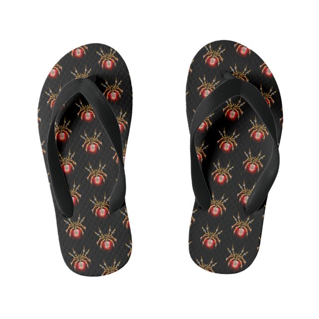 Chinelos Infantis Aranha steampunk em preto (Pé da cama)