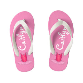 Chinelos Infantis Balé rosa personalizado Tutu Ballerina Dance Gift