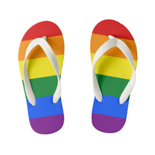 Chinelos Infantis Bandeira Arco-Íris LGBT