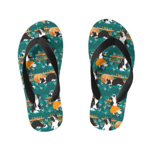 Chinelos Infantis Border Collie brincando com ovelha