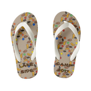 Chinelos Infantis Campo de Verão Personalizado de Trilha Misturando 